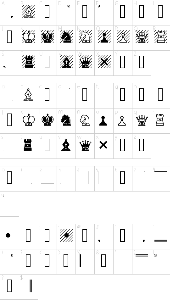 Chess-7 Schriftart Font Download Kostenlos