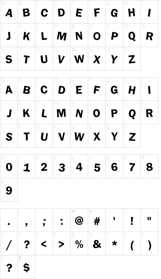 dDAFTt-UPPERcase Schriftart Font Download Kostenlos